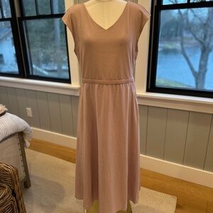 Athleta Pink Sleeveless V-neck Midi Dress